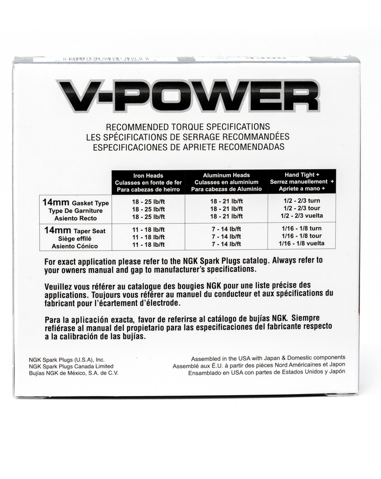 NGK V-Power Spark Plugs (3.8L)
