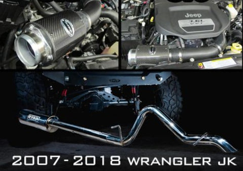 2007 - 2018 Jeep Wrangler JK Intake + Exhaust Package